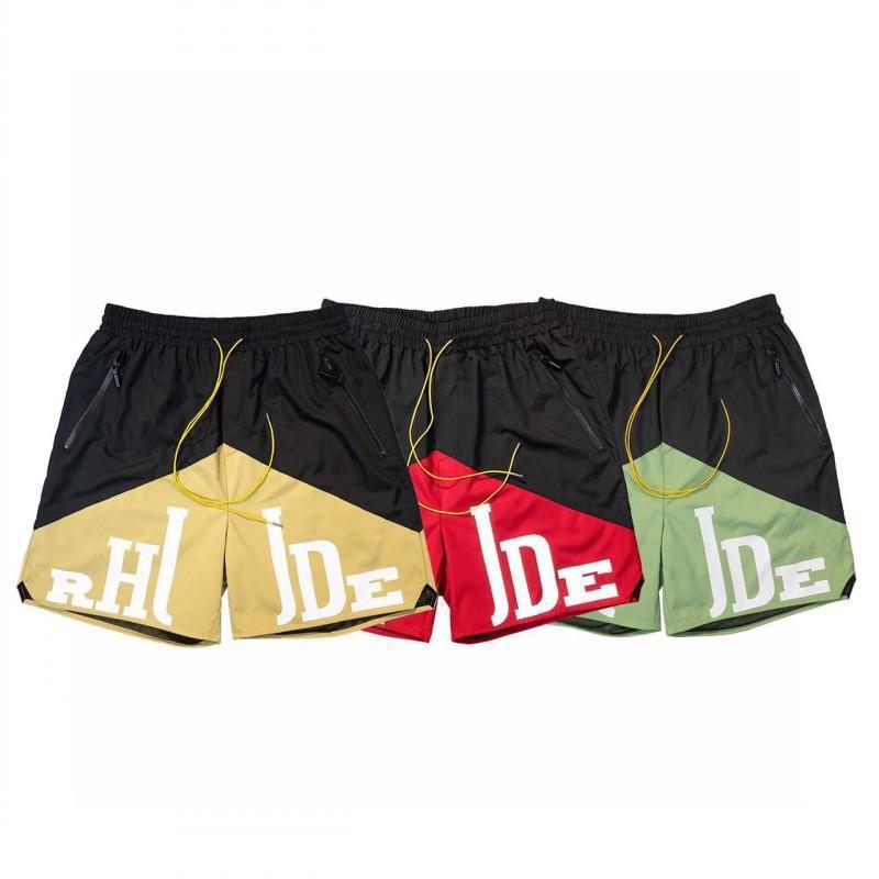 RHUDE Shorts Drawstring Reflective Letters