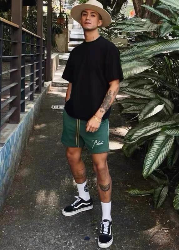 RHUDE Shorts Drawstring Reflective Letters