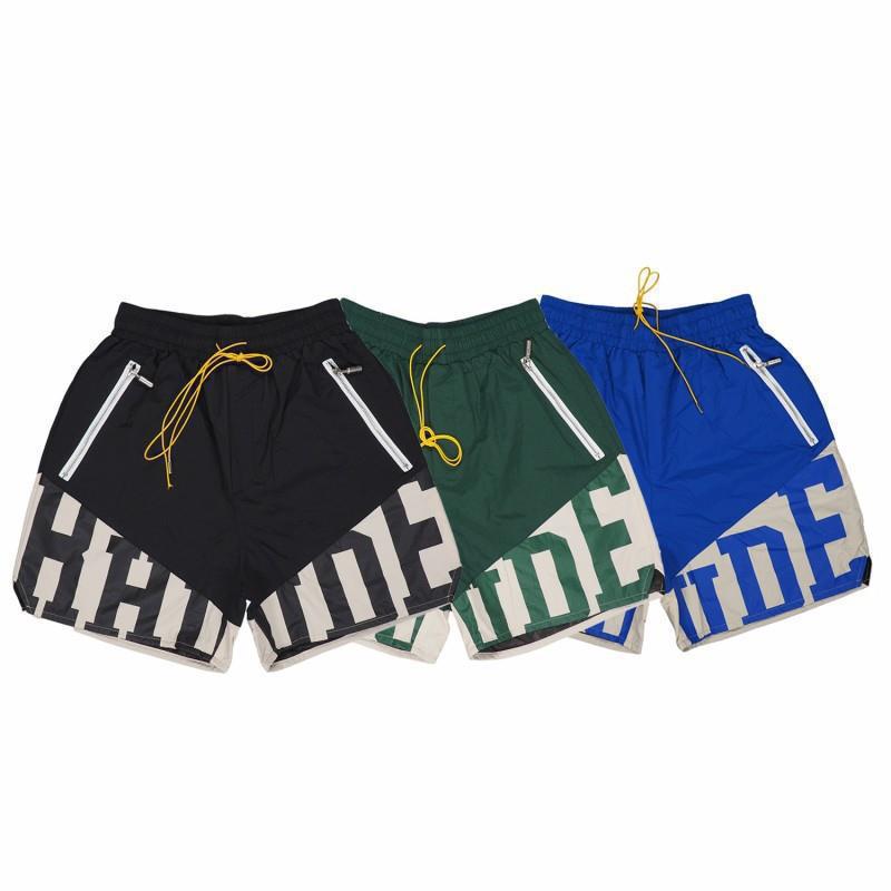 RHUDE Shorts Drawstring Reflective Letters