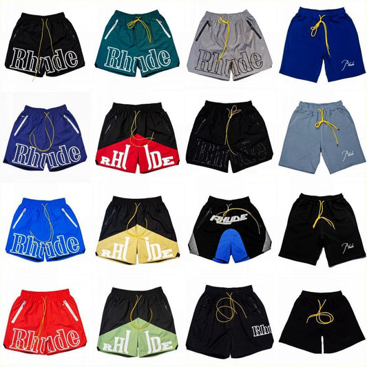 RHUDE Shorts Drawstring Reflective Letters