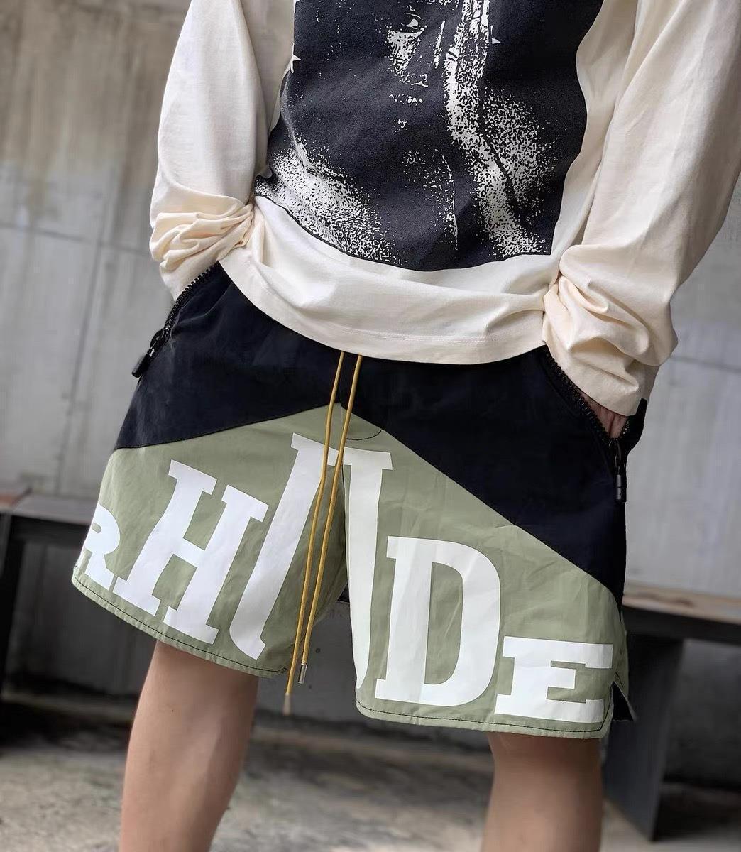 RHUDE Shorts Drawstring Reflective Letters