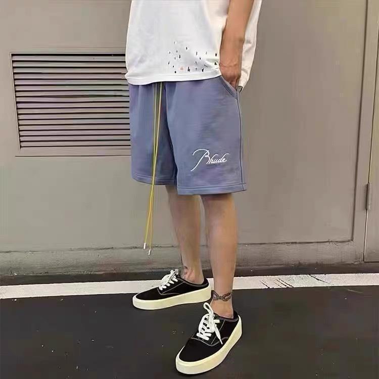 RHUDE Shorts Drawstring Reflective Letters